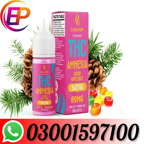 Brand THC Liquid 89mg THC/2000mg CBG – Amnesia – 30ml In Sahiwal(03001597100)